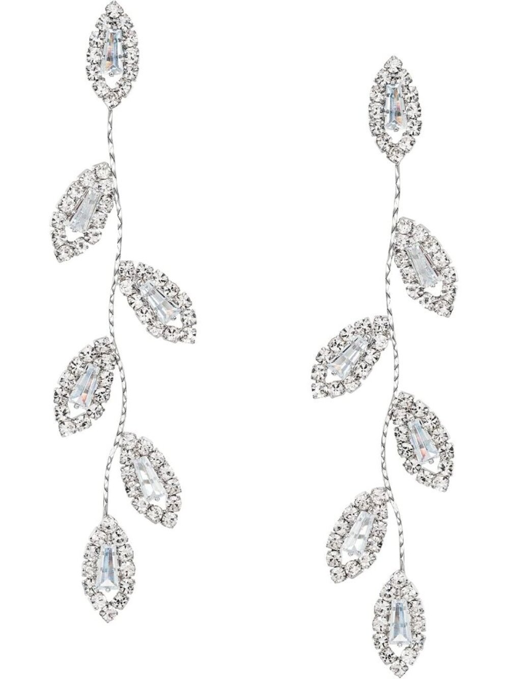 Crystal Wedding Earrings for Brides, Bridesmaid, Bridal Earrings for Wedding, Fa